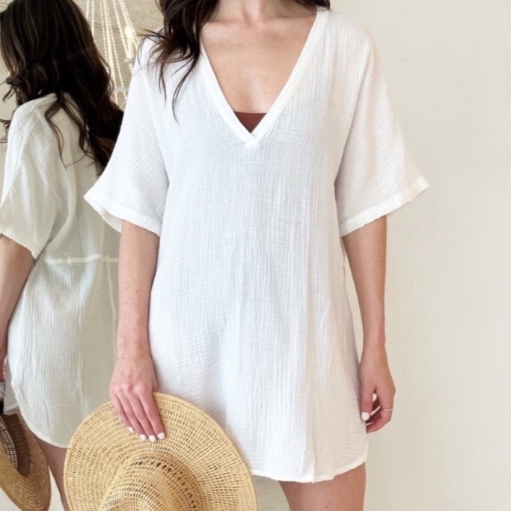 L Space Bayside Tunic White Large